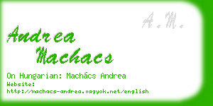 andrea machacs business card